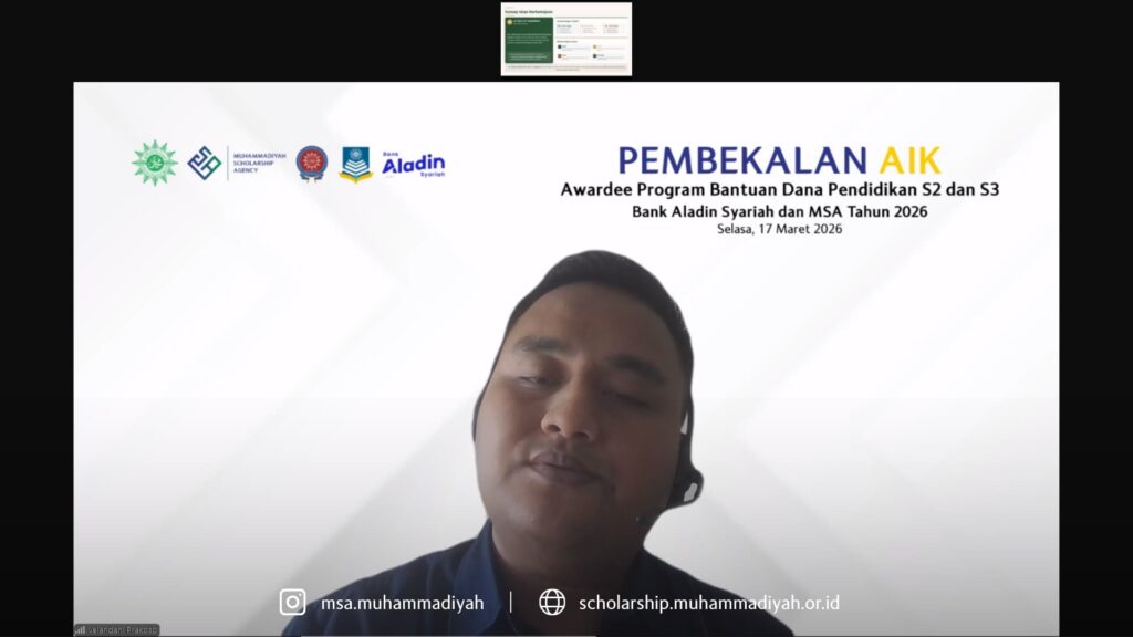 Wakil Bendahara Majelis Pembinaan Kader dan Sumber Daya Insani PP Muhammadiyah, Velandani Prakoso, S.I.P., M.I.P.